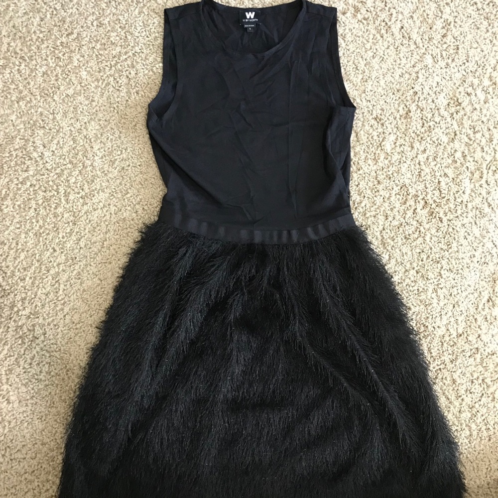 W by Worth Black dress with frill bottom